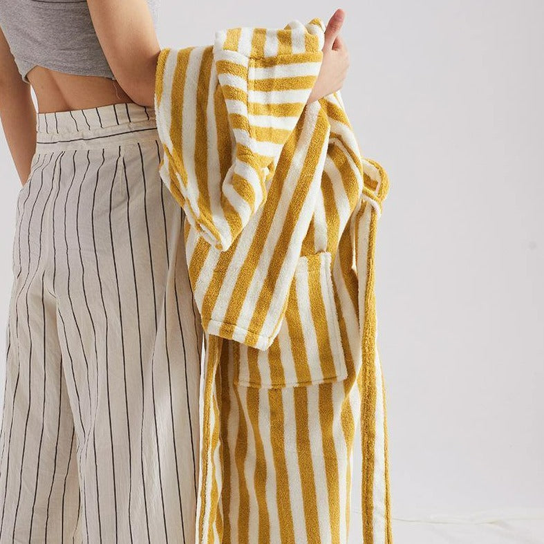 Beach Villa Striped Bathrobe Unisex Collection