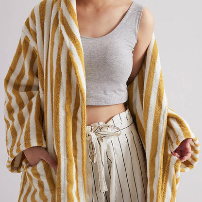 Beach Villa Striped Bathrobe Unisex Collection